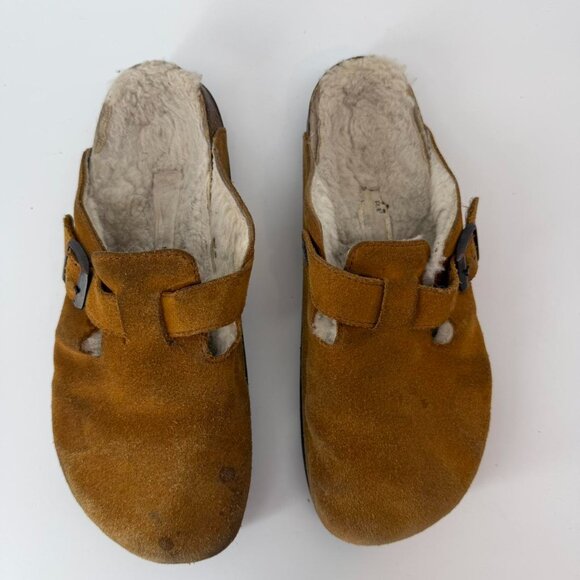 Birkenstock Brown Shearling Mules 40 US 9,5 - Picture 2 of 4